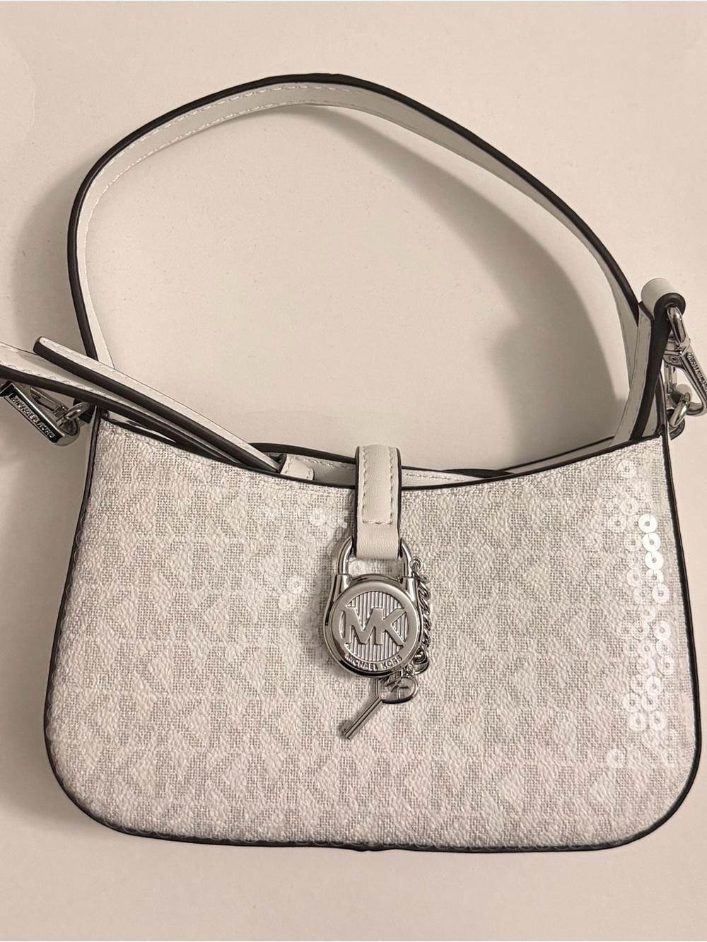 Michael Kors White Signature Logo Mini Bag